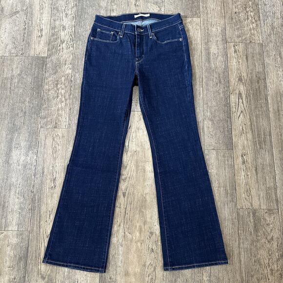 Levi's Denim - Levi's CLASSIC BOOT CUT Women Size 4 Short Blue Mid Rise Jeans Denim Pants 28x29